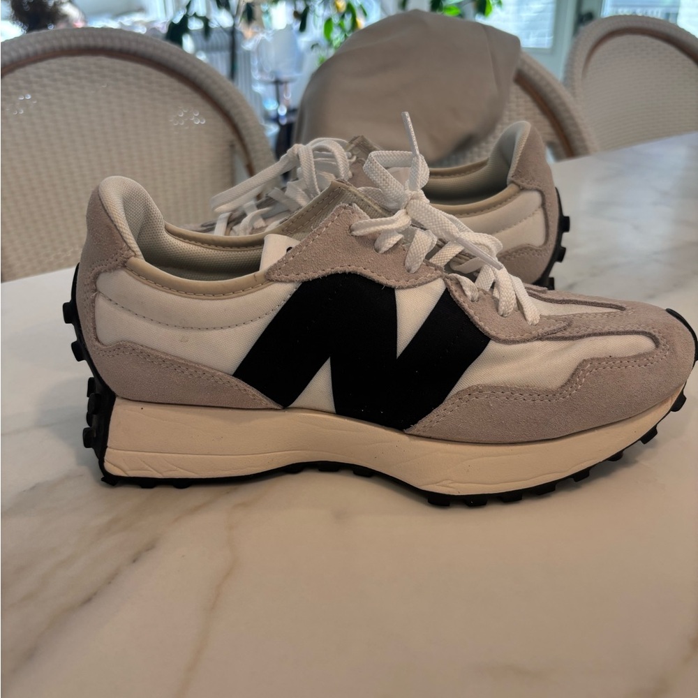 New Balance 327 women's sneakers in a 'Sea Salt/White/Black'